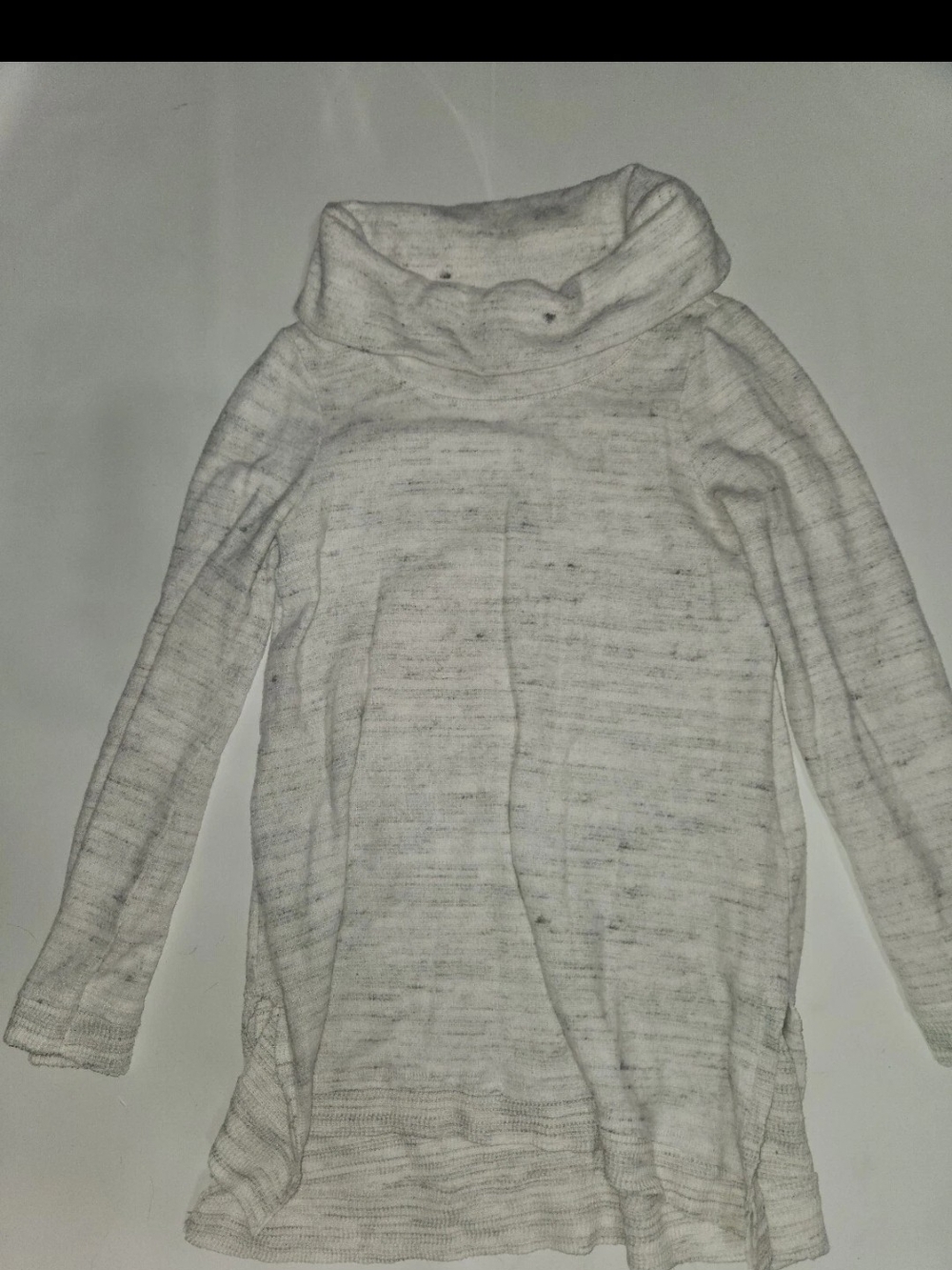 Anthropologie Maeve Heathered Light Gray Cowl Neck Sweater